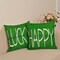 St Patricks Day Decor-Throw Pillow Covers 18x18 in Set of 4,Shamrock Linen Pillow Case with Green Hat Irish for Large Couch Sofa Home Indoor Outdoor Holiday Decorations